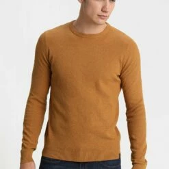 Pier One Hombre Jersey De Punto - Mottled Dark Yellow