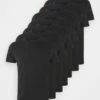 Pier One Hombre 7 PACK - Camiseta Básica - Black