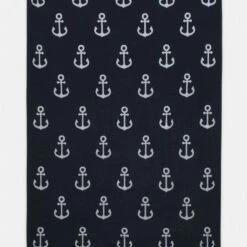 Pier One Hombre BEACH TOWEL 150X100CM 550GSM - Toalla De Playa - Dark Blue/white
