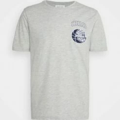 Pier One Hombre GRAPHIC T-SHIRT - Camiseta Básica - Mottled Grey -Ofertas Pier One Tienda a6974f6137ae4bd0862c55019f37b969