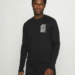 Pier One Hombre Camiseta De Manga Larga - Black