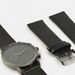 Pier One Unisexo SET - Reloj - Gunmetal/black -Ofertas Pier One Tienda ae8f9e1912d84bbeaa45ed6402d1e931
