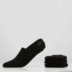 Pier One Hombre 5 PACK - Calcetines Tobilleros - Black