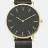 Pier One Unisexo Reloj - Black/goldcoloured -Ofertas Pier One Tienda b5c81ebd21f24283a1e92853b2039228