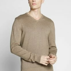 Pier One Hombre Jersey De Punto - Mottled Beige