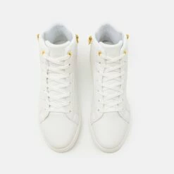 Pier One Unisexo UNISEX - Zapatillas Altas - White/gold-coloured -Ofertas Pier One Tienda bf721c8effaa4736a23fce5373b1658b