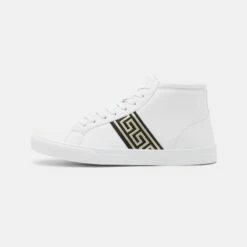 Pier One Hombre Zapatillas Altas - White/gold-coloured
