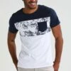 Pier One Hombre Camiseta Estampada - Navy/white -Ofertas Pier One Tienda c3d097dd28194ed8a0ef4ff710602608