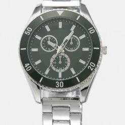Pier One Unisexo UNISEX - Reloj - Silver-coloured/green