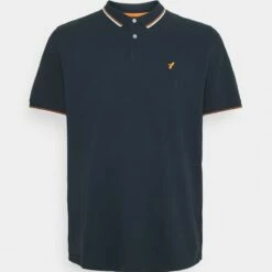 Pier One Hombre Polo - Dark Blue/orange