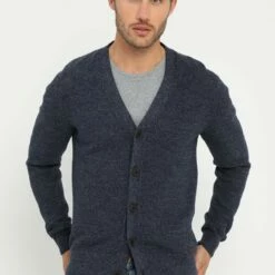 Pier One Hombre Chaqueta De Punto - Mottled Blue