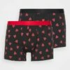 Pier One Hombre VALENTINE'S HEARTS BOXERS 2PACK - Culotte - Black/red -Ofertas Pier One Tienda ccba9686cad64f20beb3f8920636e9d6