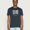 Pier One Camiseta Estampada - Dark Blue, Hombre