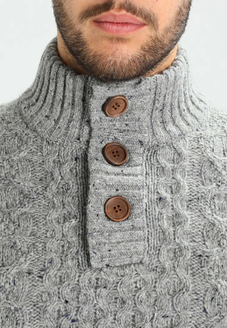 Pier One Hombre Jersey De Punto - Mottled Grey 6 Pier One Hombre Jersey De Punto - Mottled Grey - Imagen 4
