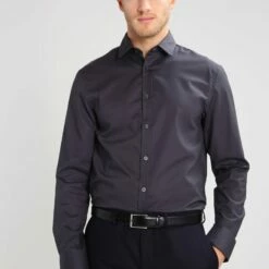 Pier One Hombre Camisa Elegante - Dark Grey