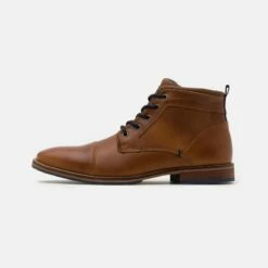 Pier One Hombre Botines Con Cordones - Cognac