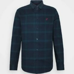Pier One Hombre Camisa - Dark Blue/teal