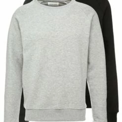 Pier One Hombre 2er Pack CREW NECK - Sudadera - Mottled Light Grey/black -Ofertas Pier One Tienda dba537e667ce4fe2aee0ab958e24e9cf