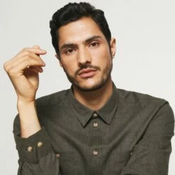 Pier One Hombre Camisa - Mottled Dark Green -Ofertas Pier One Tienda df4092980bbb453da88a404a57b4e69c