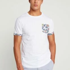 Pier One Hombre Camiseta Estampada - White