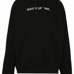 Pier One Hombre WASTE OF TIME HOOD - Jersey Con Capucha - Black -Ofertas Pier One Tienda e723a9a3e0ed4abfb4a9905a355d515b