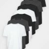 Pier One Hombre 7 PACK - Camiseta Básica - Mottled Dark Grey/white/black -Ofertas Pier One Tienda e7f6e83a5fc54fbaaa5e7624e6a8a452