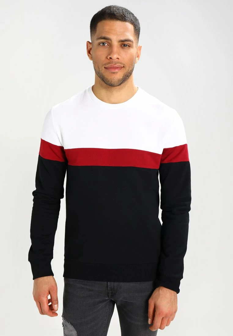 Pier One Hombre Sudadera - White/black 3 Pier One Hombre Sudadera - White/black
