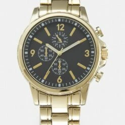 Pier One Unisexo UNISEX - Reloj - Gold-coloured/black