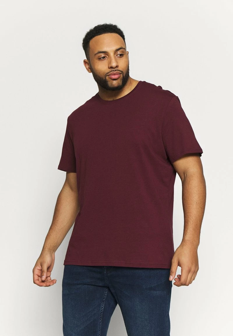 Pier One Hombre 2 PACK - Camiseta Básica - Dark Blue/bordeaux 4 Pier One Hombre 2 PACK - Camiseta Básica - Dark Blue/bordeaux - Imagen 2