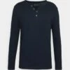 Pier One Hombre Camiseta De Manga Larga - Navy
