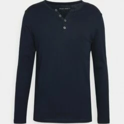 Ofertas Pier One Tienda 51 Pier One Hombre Camiseta De Manga Larga - Navy