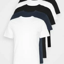 Pier One Hombre 5 PACK - Camiseta Básica - Black/white/blue -Ofertas Pier One Tienda f1b37127ec2d45f98139c878d4f29450