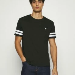 Pier One Camiseta Estampada - Black, Hombre