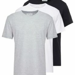 Pier One 3 PACK - Camiseta Básica - White/black/light Grey, Hombre -Ofertas Pier One Tienda f785e71fb58e4e639608a247ef343f6c
