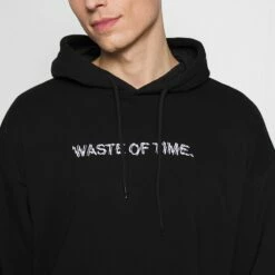 Pier One Hombre WASTE OF TIME HOOD - Jersey Con Capucha - Black -Ofertas Pier One Tienda f9da2fdfbf654bf09b226b223f3c39d5